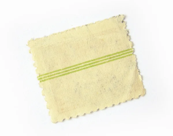 Blank postage stamp with 3 green stripes