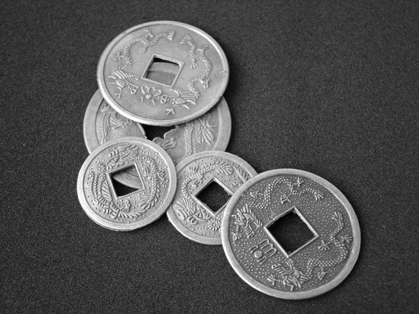 中国の feng shui のコイン — ストック写真