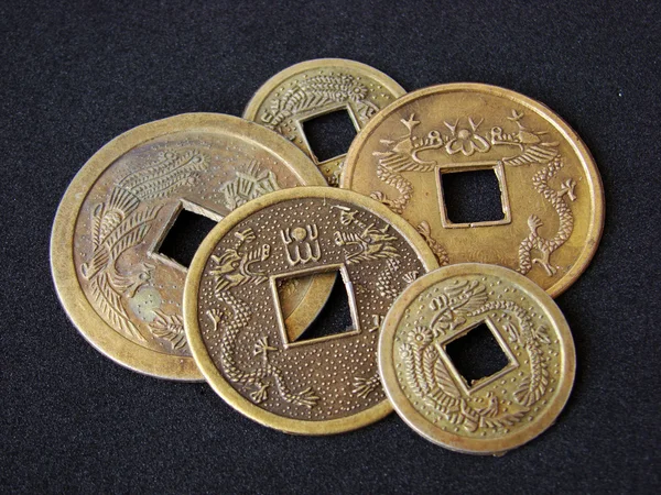 Chinesische Feng Shui-Münzen — Stockfoto