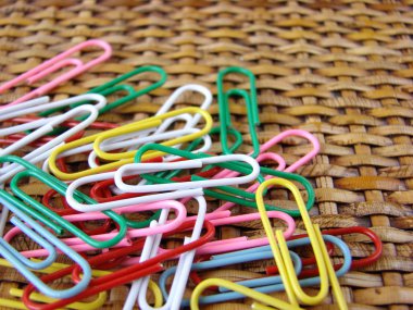 Colored Paper Clips clipart