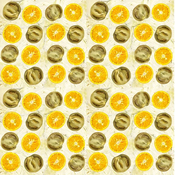 portakal ve lahana üzerinde domates