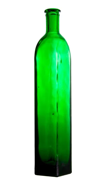 Green bottle isolated — Stock Photo, Image