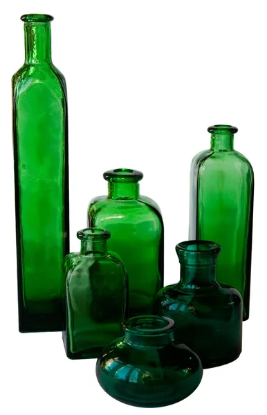 Grüne Flasche isoliert — Stockfoto