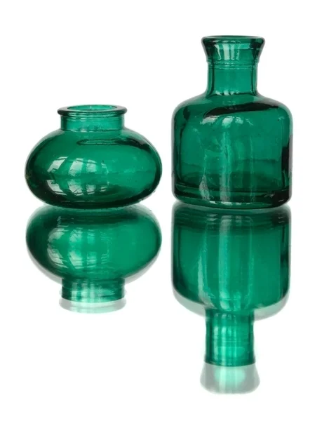 Zelená láhev, samostatný — Stock fotografie