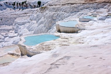 Pamukkale cascade lakes clipart