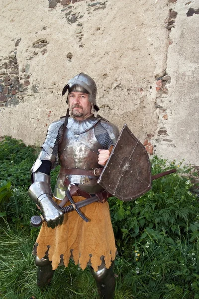 Man in knight armor — Stock Photo, Image