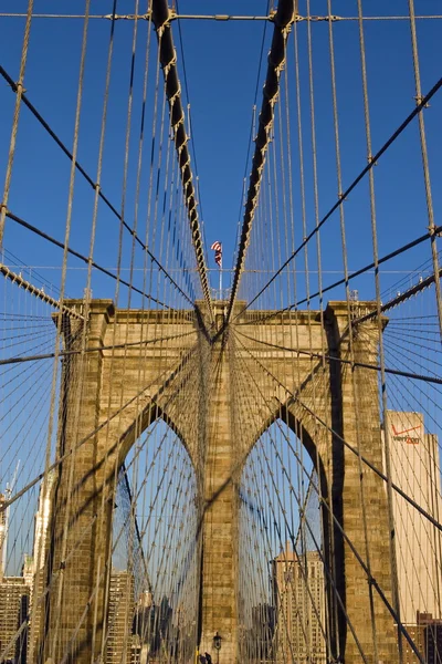 stock image Brooklyn Bridge in detail