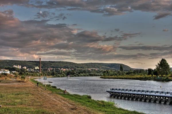 stock image Twilight of the river in the HDRI