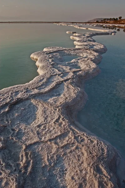 मृत समुद्राभोवती मीठ मार्ग स्टॉक फोटो