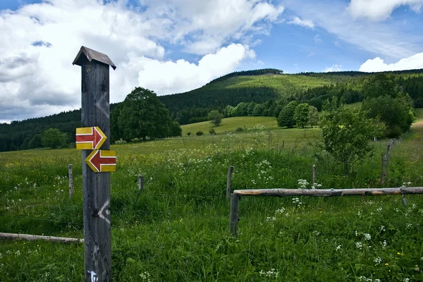 stock image Red and yellow arrow