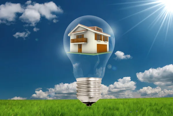 Glühbirne Home Idee — Stockfoto