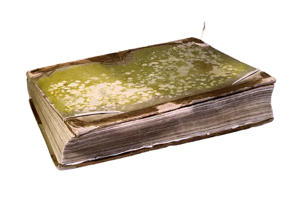 Oude boek geïsoleerd op witte achtergrond — Stockfoto