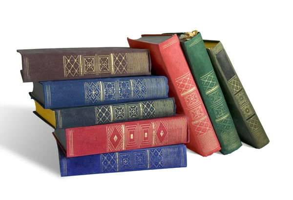 stock image Old books on white background