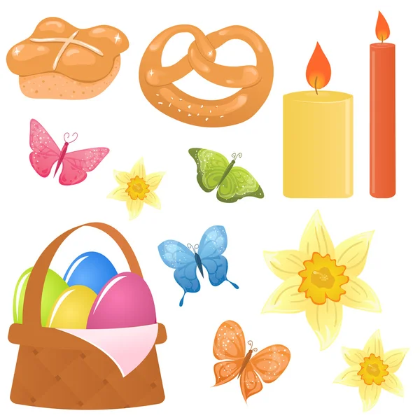 Vector easter icons — Stock Vector