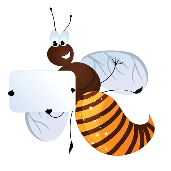 Pszczoła gospodarstwa karta z twój tekst — Wektor stockowy