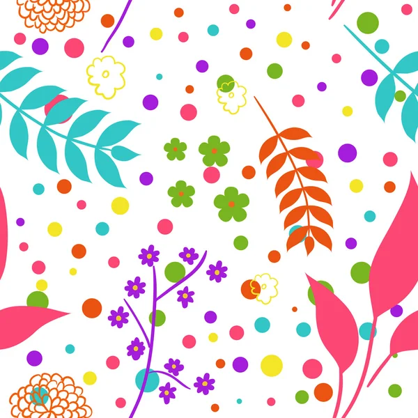 Seamless colorful floral background — Stock Vector
