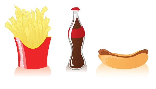 Vector Fast-Food pictogrammen — Stockvector