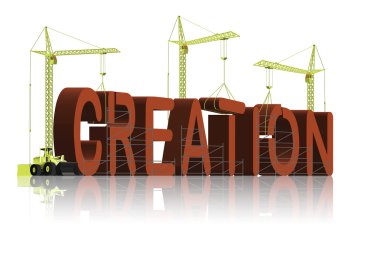 Creation evolution or intelligent design clipart