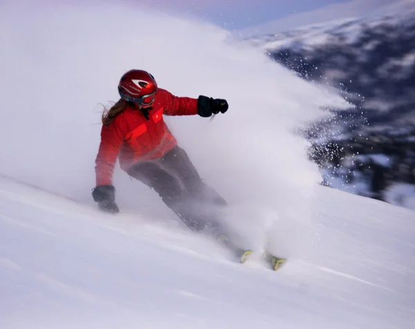 凉爽的山地滑雪者 图库图片