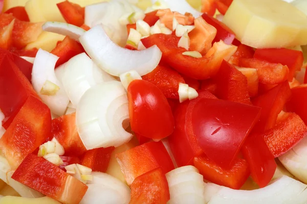 Stock image Chopped vegetables.