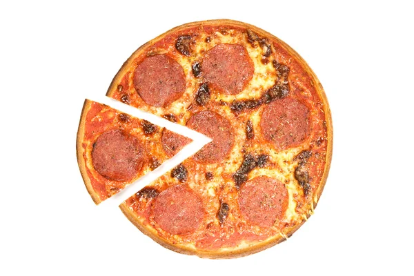 Пицца-салями . — стоковое фото