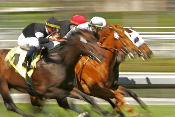 Abstrakt oskärpa hästkapplöpning Royaltyfria Stockfoton