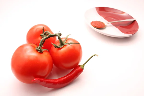红番茄和番茄酱用纸 — 图库照片#