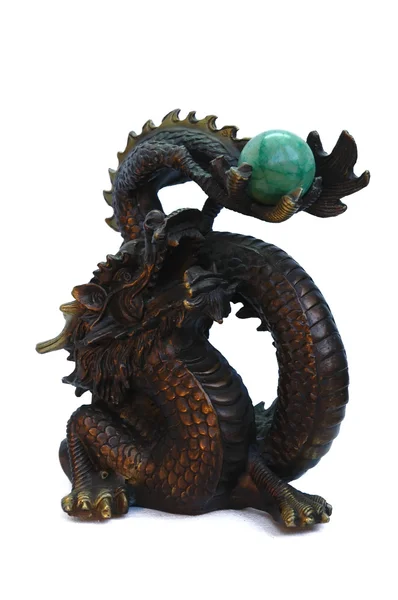 Handgjorda staty av dragon Stockfoto