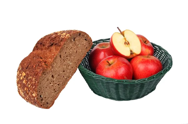 パンとりんご — ストック写真