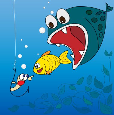 Under water life clipart