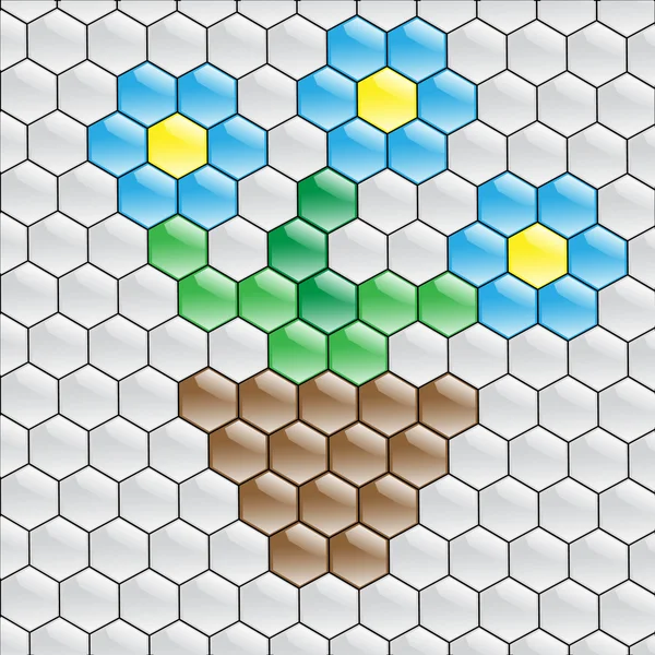 Mosaik Gänseblümchen — Stockvektor