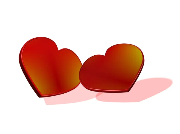 3d heart shapes — Stock Photo, Image