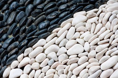 Black and white pebbles clipart