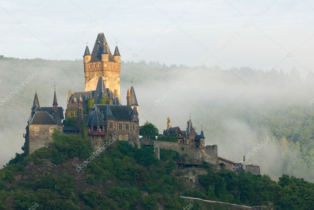 Castle cochem in the mist