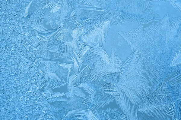 Ice crystals on the window — Stock Photo, Image