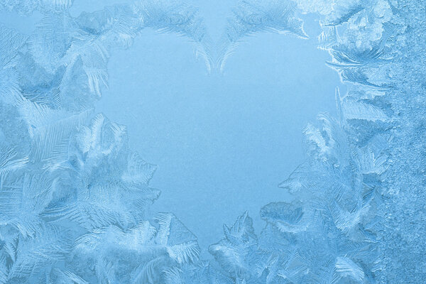 Ice crystals shape of heart