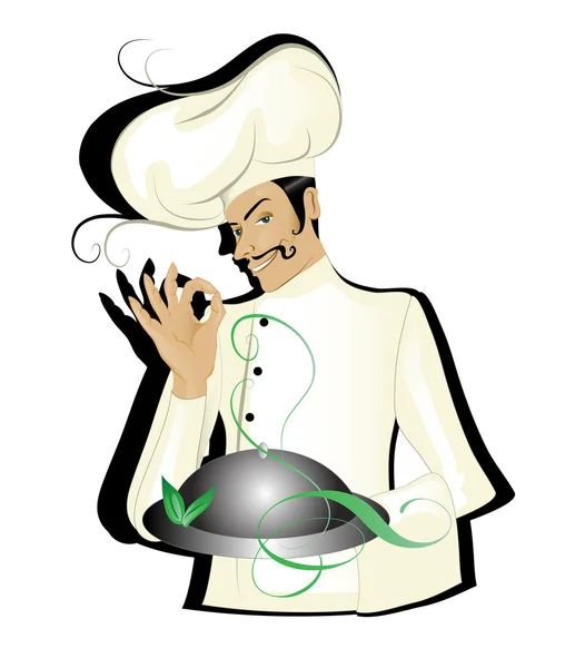 Chef isolé — Image vectorielle