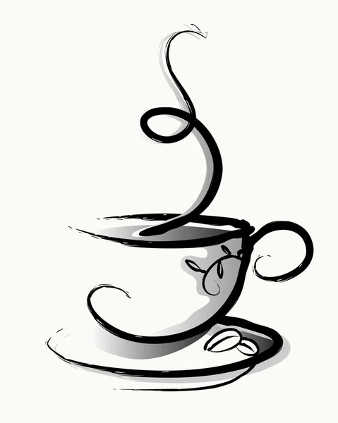 Kaffeeschild und Logo — Stockvektor
