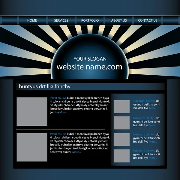 Πρότυπο σχεδίασης ιστοσελίδα επεξεργάσιμο και vector — Διανυσματικό Αρχείο