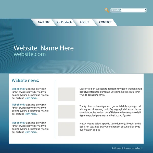 stock vector Web site template vector