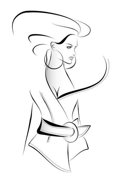 Bosquejo de moda — Vector de stock