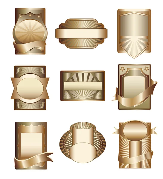 Vector collection of luxury golden lab — Stock Vector