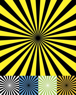 Funky retro background set cmyk clipart