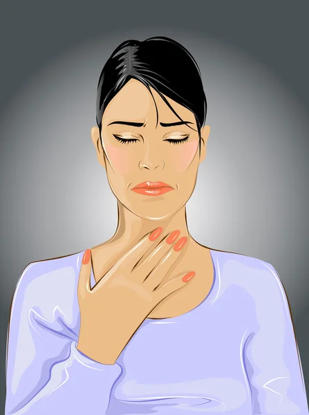 Біль у горлі — стоковий вектор
