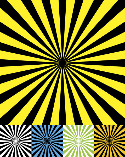 Funky retro background set cmyk