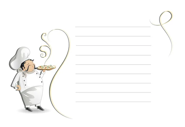 Chef with notepad — Stock Vector