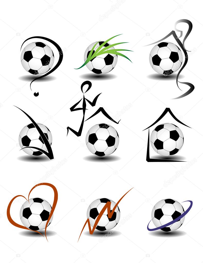 Soccer football icon set