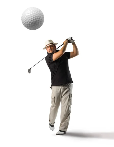Muž hrající golf — Stock fotografie