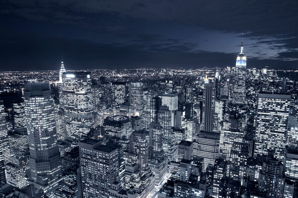 Night view of New York city