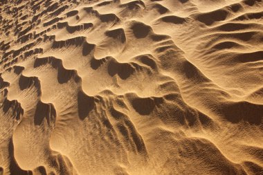 Rippled desert sand pattern in daylight clipart